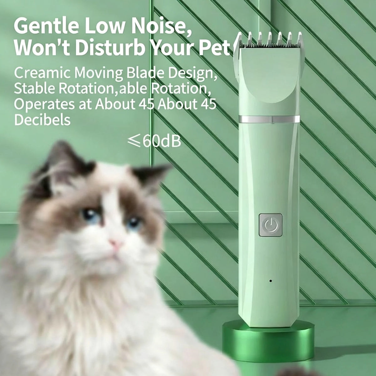 4-In-1 Pet Grooming Kit Quiet Rechargeable Hair Trimmer